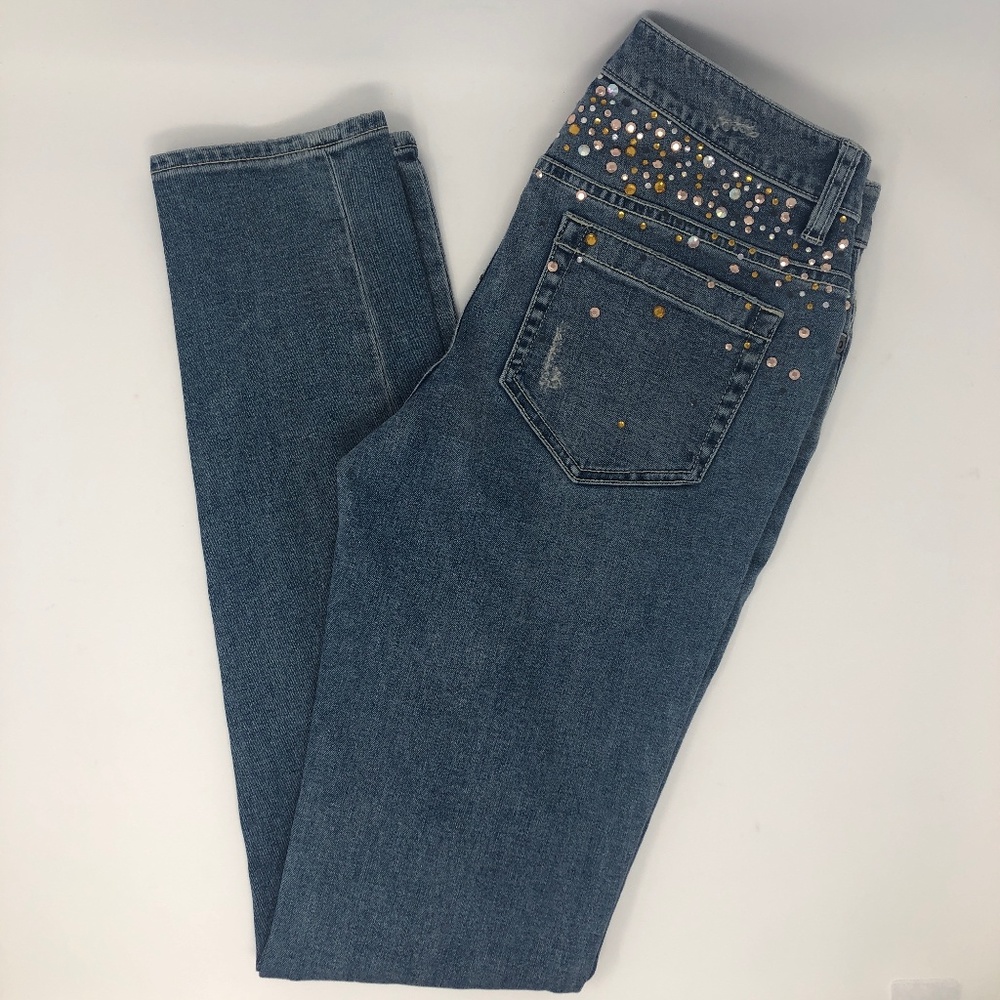 Two by Vince Camuto Rhinestones Skinny Jeans